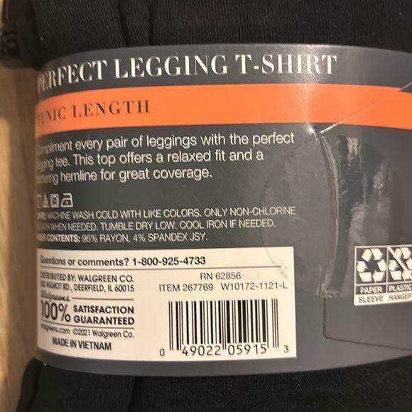 West Loop Perfect Legging Tunic Length T-Shirt Black XL NWT - Picture 5 of 7